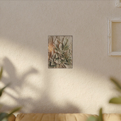 Japandi Paper Fold in Candlelight | Texture Canvas Art