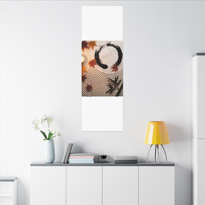 Tranquil Rock Garden Canvas Art - Enso Zen