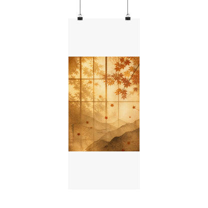 Shoji Screen Wall Art Print | Autumn Japandi Texture Art