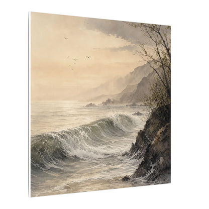 Ocean Wave Spring Canvas Art | Japandi Elegant Design