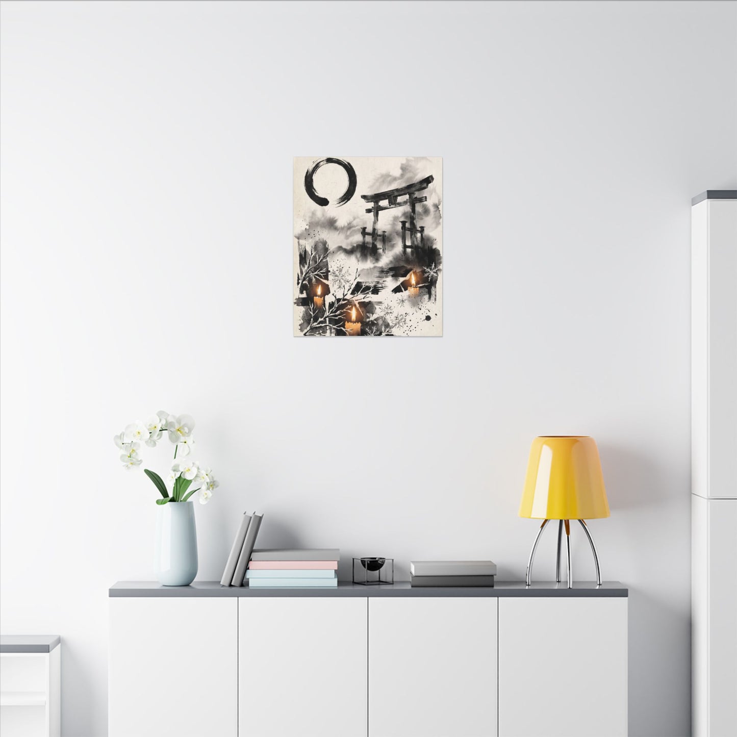 Candlelight Torii Gate Canvas Art - Zen Datsuzoku