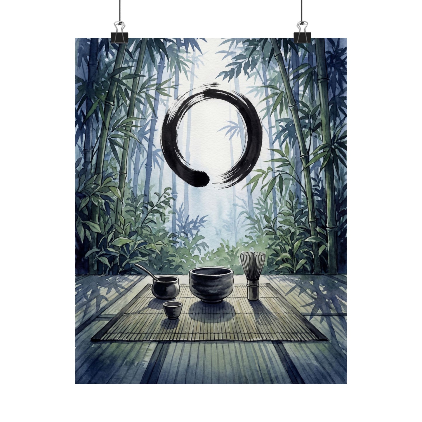 Summer Tea Ceremony Enso Wall Art Print | Peaceful Decor Art Print