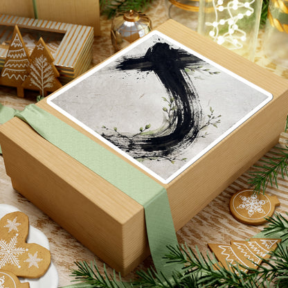 Spring Ink Brushstroke Moody Minimal Sticker | Sophisticated Decor