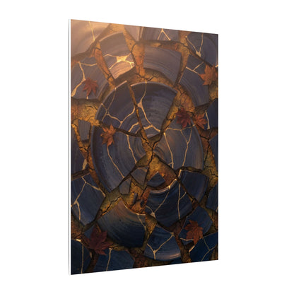 Autumn Cracked Earth Gold Repair Canvas Art | Philosophical Decor