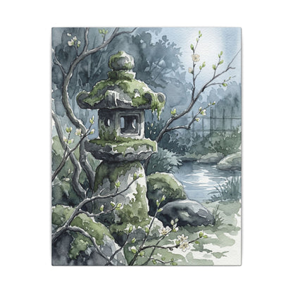 Moonlight Stone Lantern Canvas Art - Japandi Seijaku