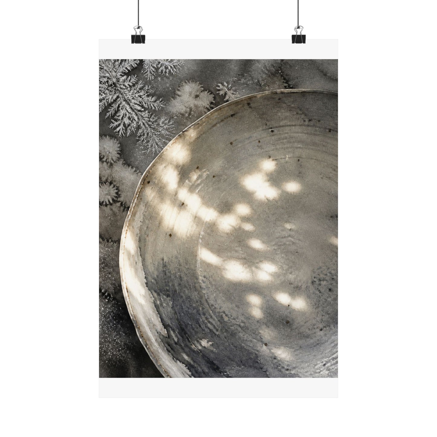 Winter Ceramic Bowl Watercolor Wall Art Print | Cozy Decor