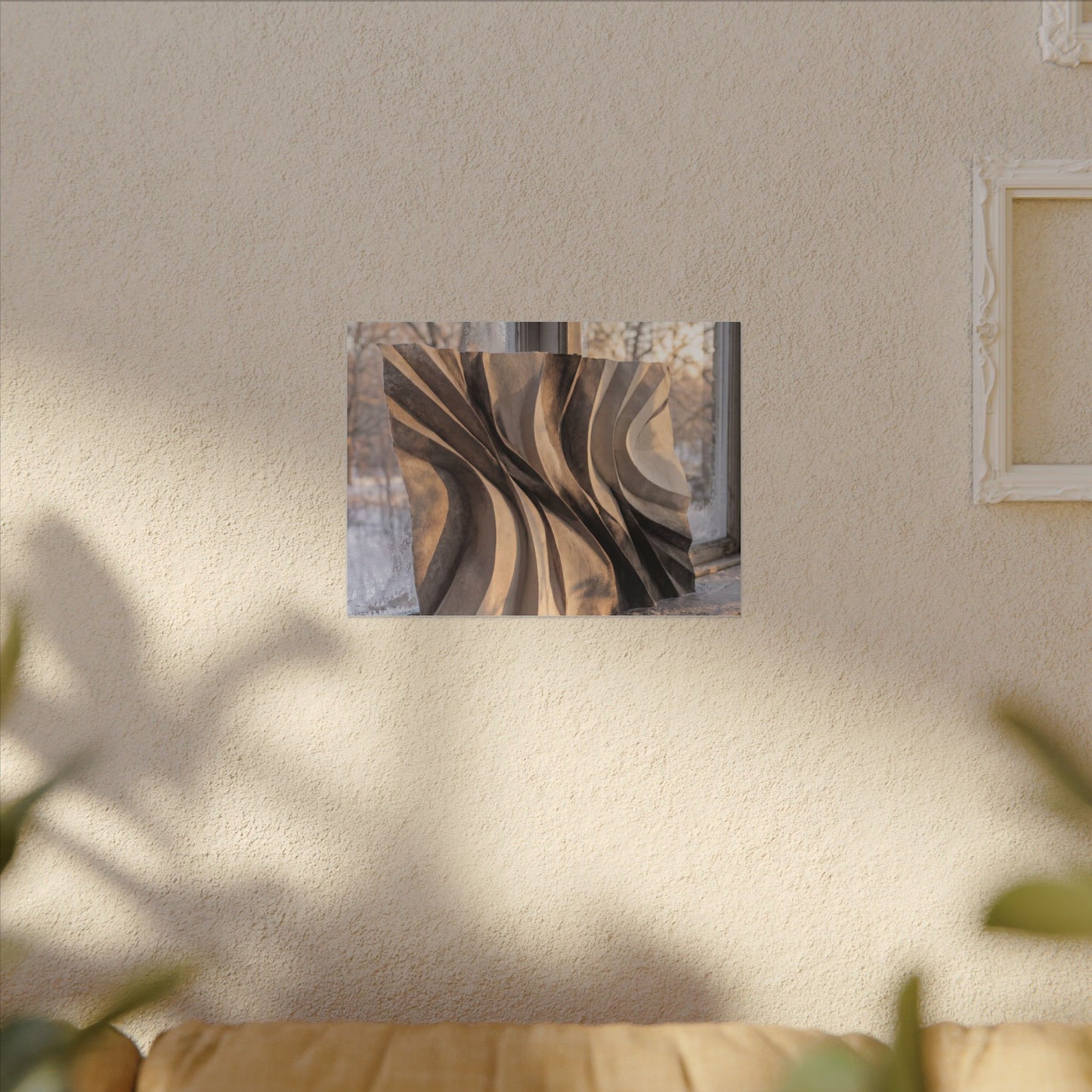 Mono No Aware Paper Fold Canvas Art - Japandi Minimal Line