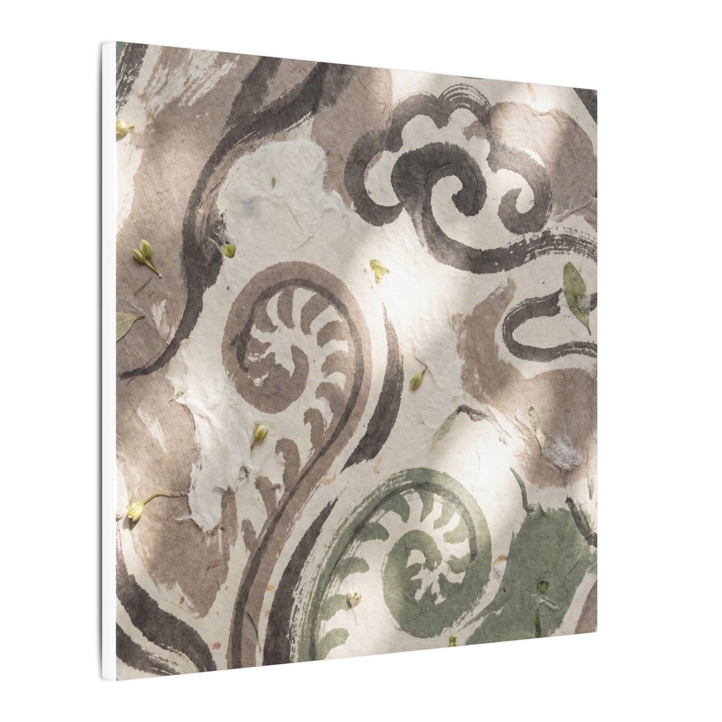 Dappled Ink Brushstroke Canvas Art - Japandi Ma