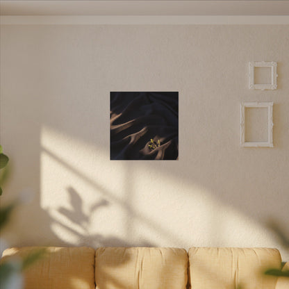 Silk Drape Shadow Zen Canvas Art | Luxurious Dark Japandi Art
