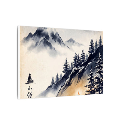 Mountain Mist Canvas Art | Winter Zen Ukiyo E Inspired Art