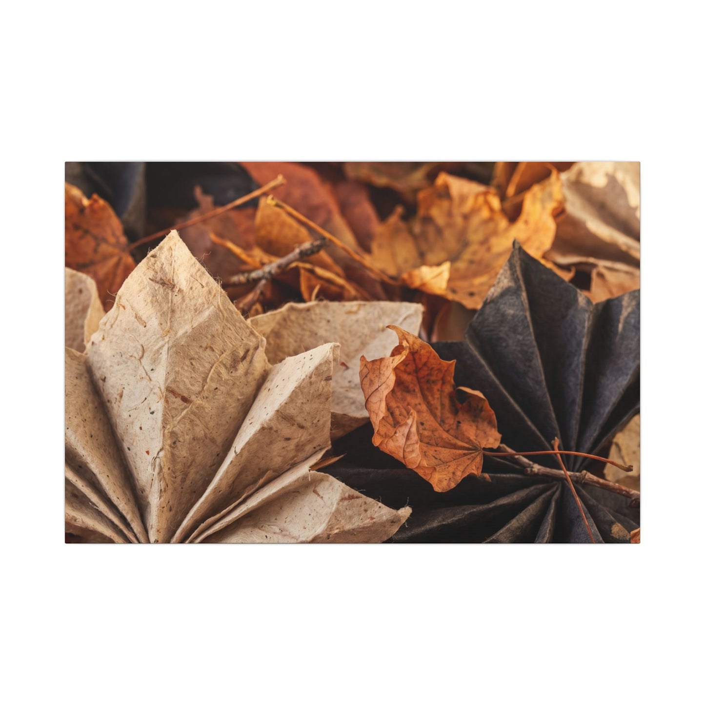 Paper Fold Texture Canvas Art | Elegant Japandi Art