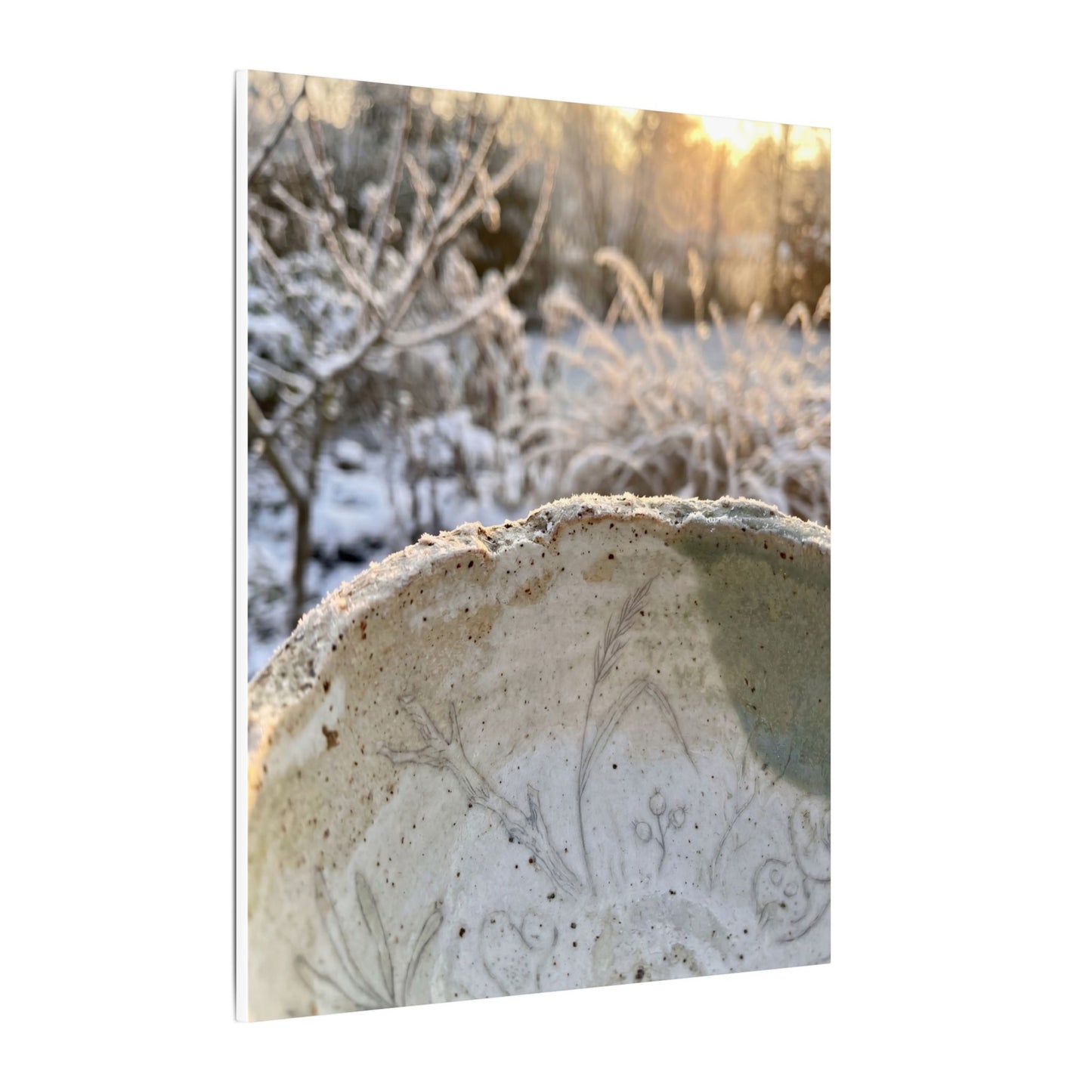 Ceramic Bowl Canvas Art | Winter Japandi Minimal Line Art