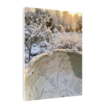 Ceramic Bowl Canvas Art | Winter Japandi Minimal Line Art