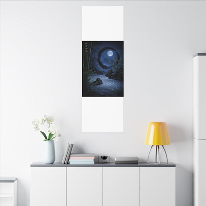 Serene Rock Garden Canvas Art - Enso Zen