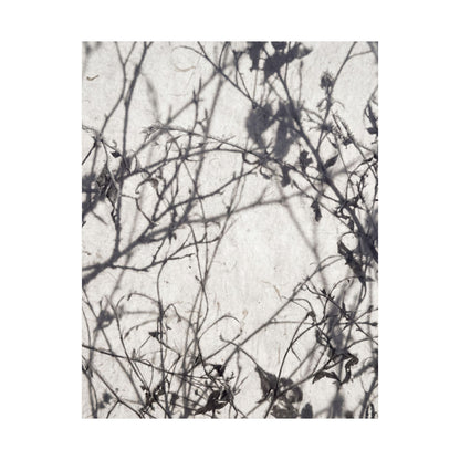 Shadow Play Wall Art Print | Winter Japandi Japanese Pattern Art