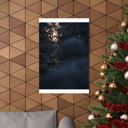 Spring Stone Lantern Moody Minimal Wall Art Print | Bold Decor