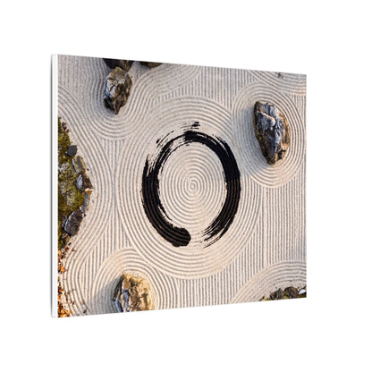 Rock Garden Canvas Art | Winter Zen Enso Art