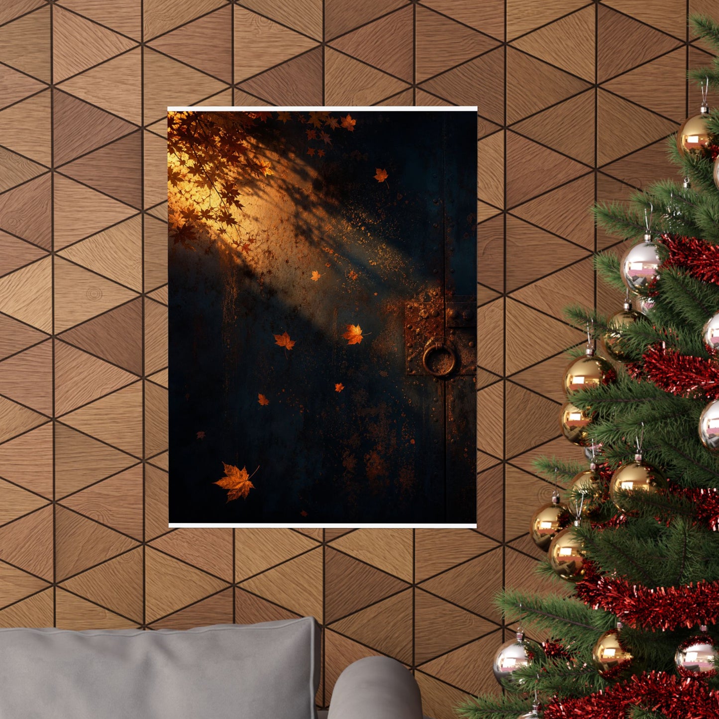 Rust Patina Wall Art Print | Autumn Dark Japandi Shadow Zen Art
