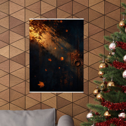 Rust Patina Wall Art Print | Autumn Dark Japandi Shadow Zen Art