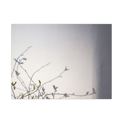 Japandi Shadow Play in Dawn | Japanese Pattern Canvas Art