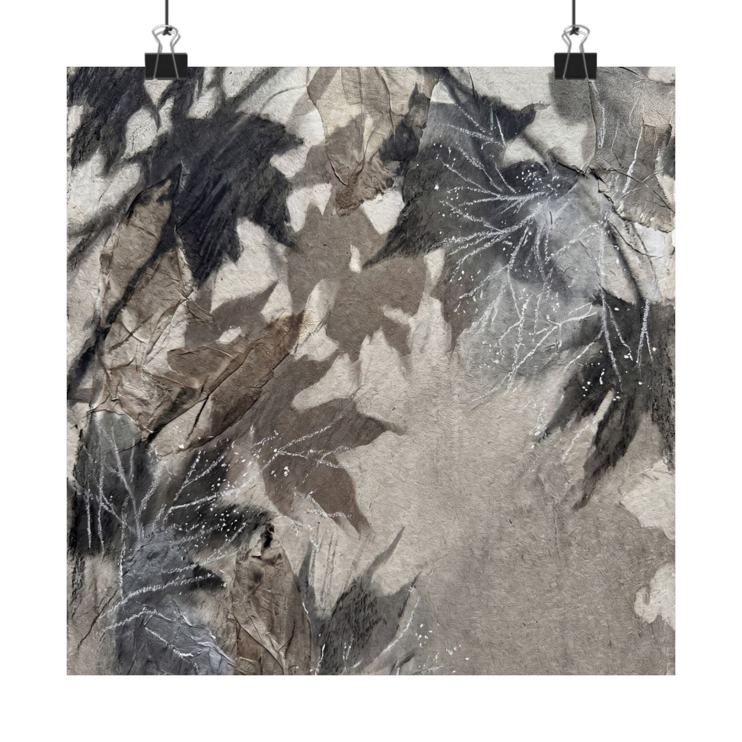 Shadow Play Texture Wall Art Print | Elegant Japandi Art