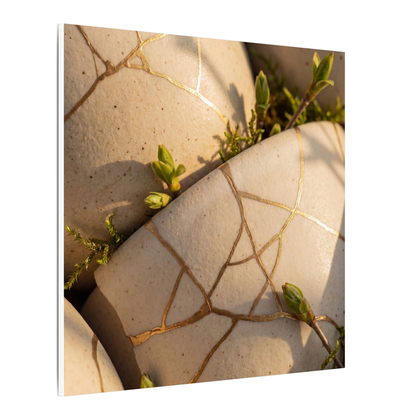 Spring Broken Pottery Gold Vein Canvas Art | Beautiful Decor