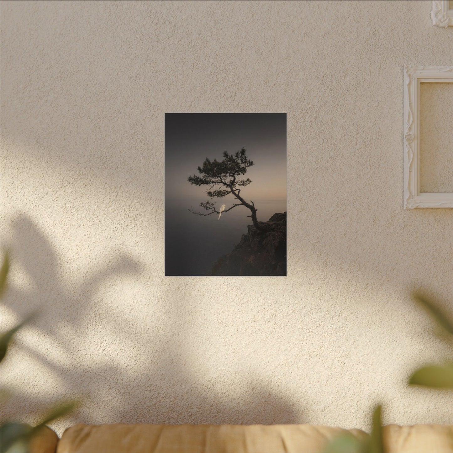 Dawn Pine Tree Canvas Art - Dark Japandi Datsuzoku