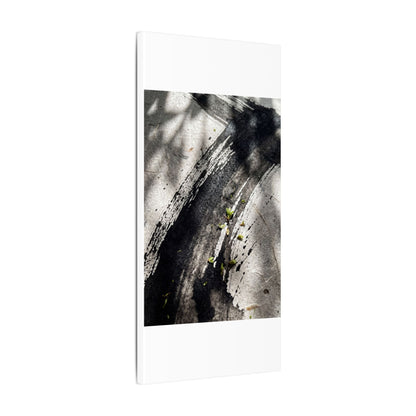 Ink Brushstroke Canvas Art | Spring Dark Japandi Moody Minimal Art