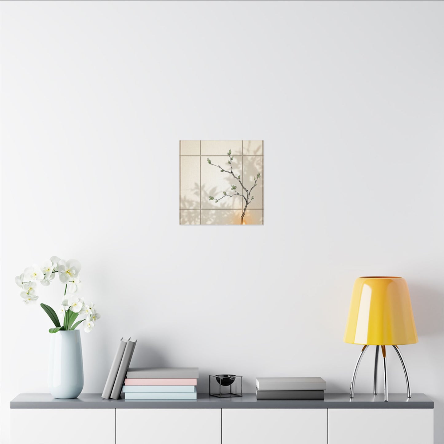 Shoji Screen Spring Canvas Art | Japandi Cozy Design