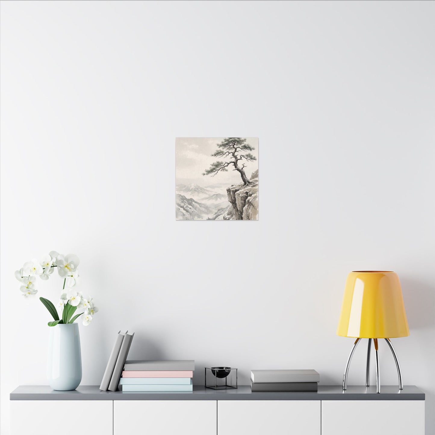 Seijaku Pine Tree Canvas Art - Japandi Japanese Pattern