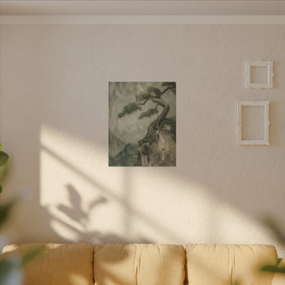 Fukinsei Pine Tree Canvas Art - Japandi Texture