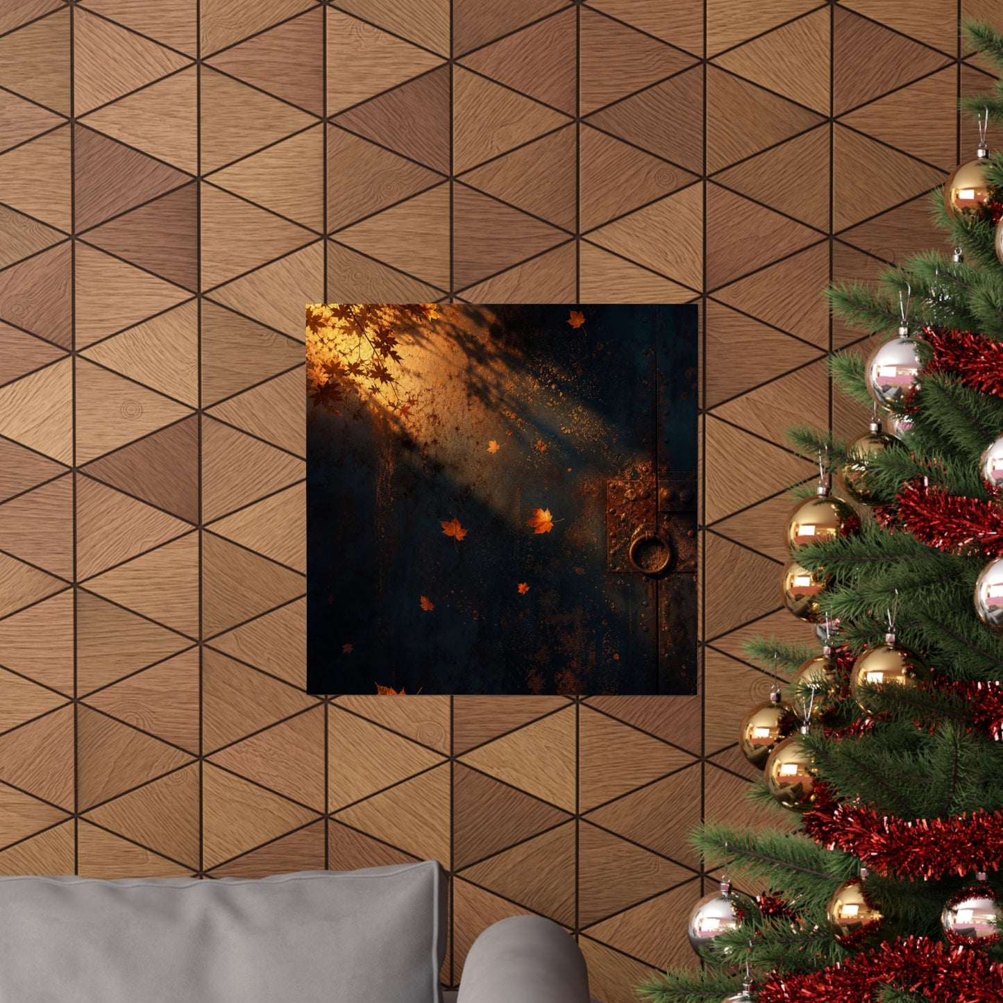 Rust Patina Wall Art Print | Autumn Dark Japandi Shadow Zen Art