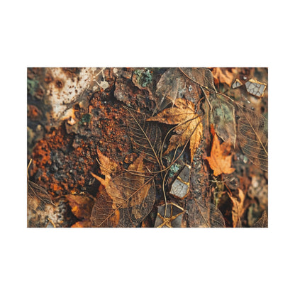 Rust Patina Canvas Art | Autumn Japandi Texture Art