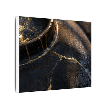 Kintsugi Rust Patina in Golden Hour | Broken Beauty Canvas Art