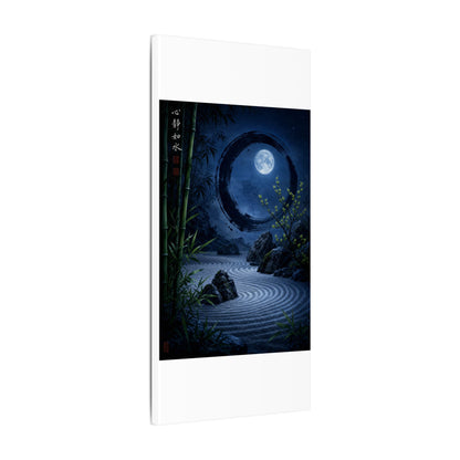 Serene Rock Garden Canvas Art - Enso Zen