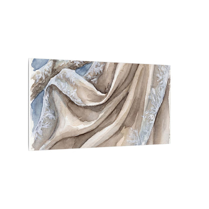 Silk Drape Winter Canvas Art | Japandi Cozy Design