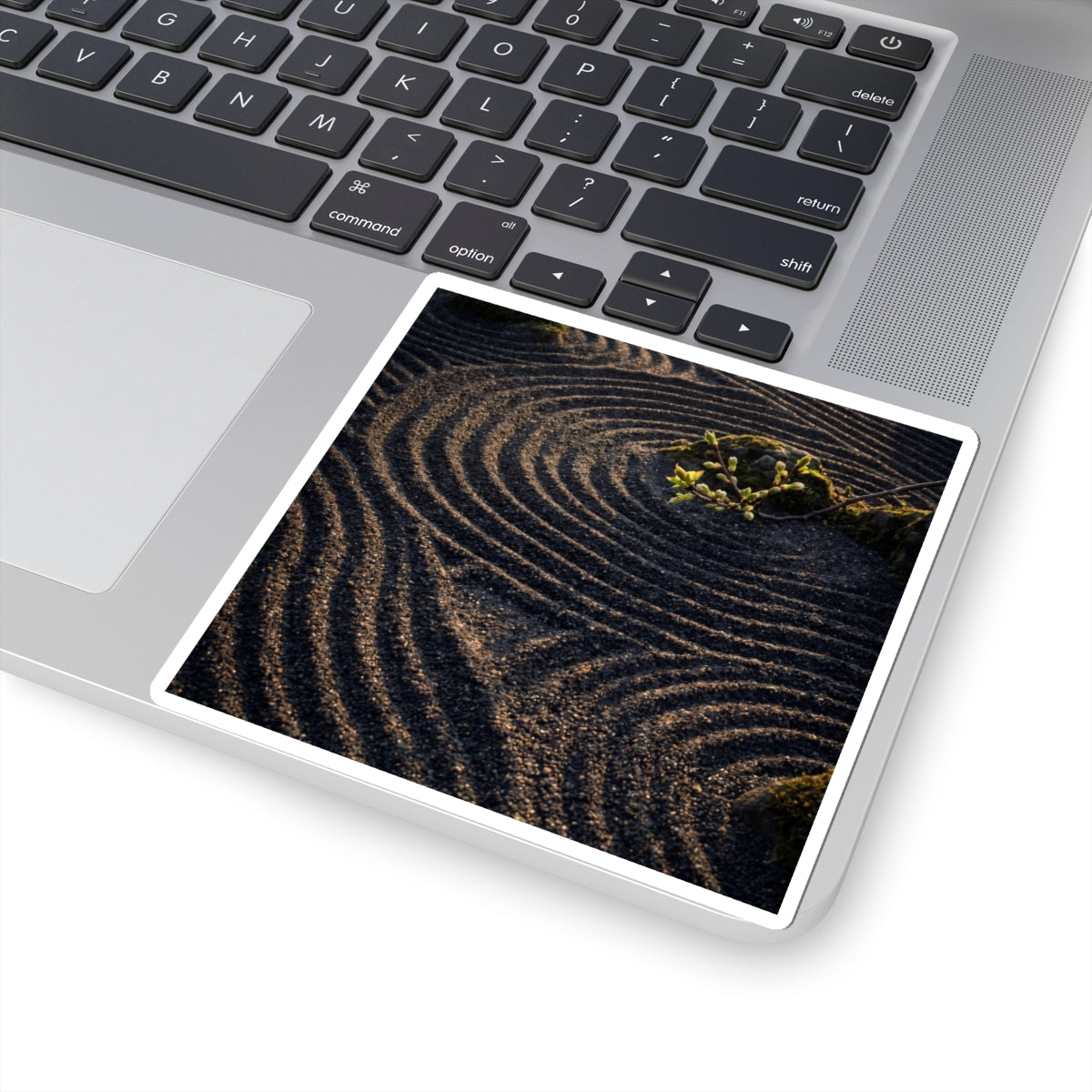 Rock Garden Spring Sticker | Dark Japandi Moody Design