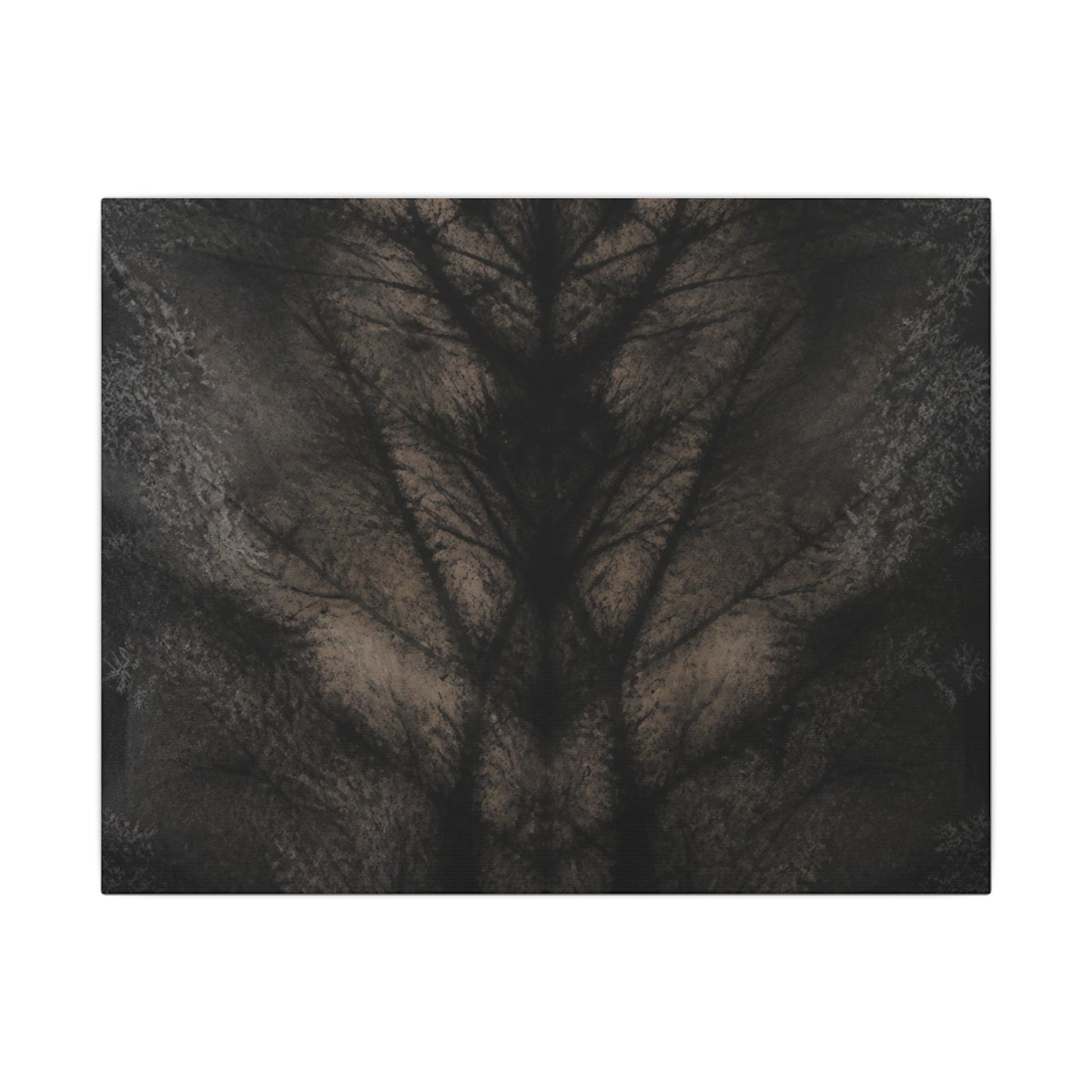 Seijaku Shadow Play Canvas Art - Dark Japandi Charcoal Ink