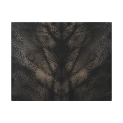 Seijaku Shadow Play Canvas Art - Dark Japandi Charcoal Ink