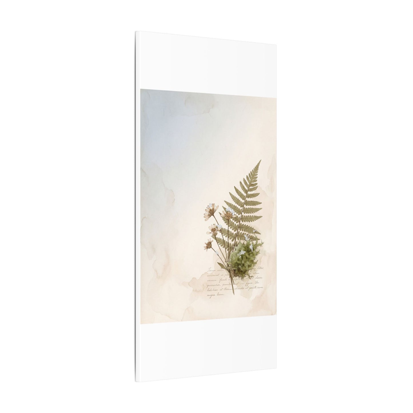 Winter Moss Close Up Herbarium Canvas Art | Enchanting Decor