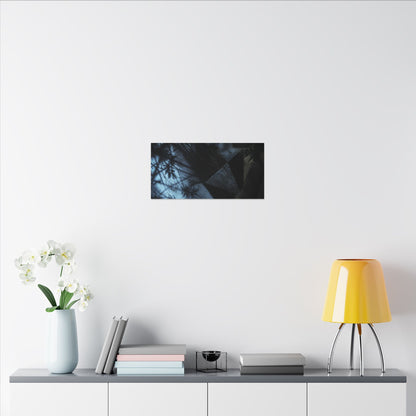 Shadow Play Winter Canvas Art | Dark Japandi Luxurious Design