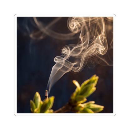 Incense Smoke Sticker | Spring Dark Japandi Dark Texture Art Art Print