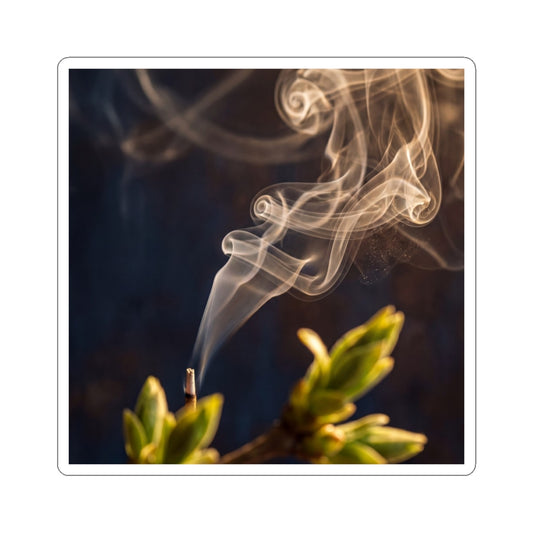 Incense Smoke Sticker | Spring Dark Japandi Dark Texture Art Art Print