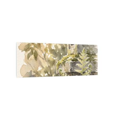 Earthy Stone Lantern Canvas Art - Watercolor Japandi