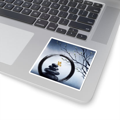 Dawn River Stones Sticker - Zen Datsuzoku Art Print