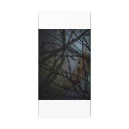 Shadow Play Dark Texture Canvas Art | Sophisticated Dark Japandi Art