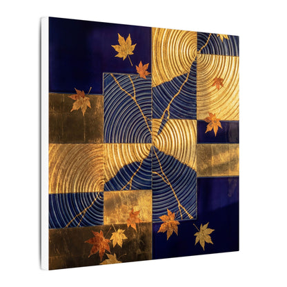 Autumn Water Ripple Crackle Gold Canvas Art | Artful Decor