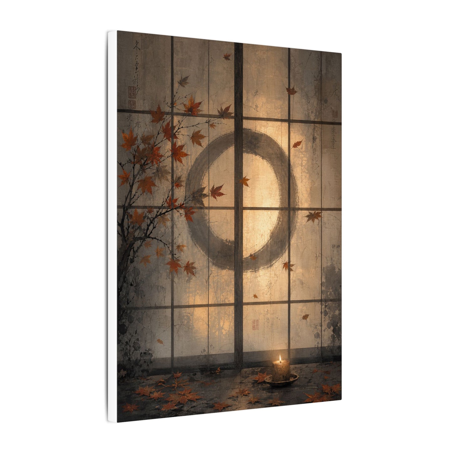 Shoji Screen Texture Canvas Art | Earthy Japandi Art