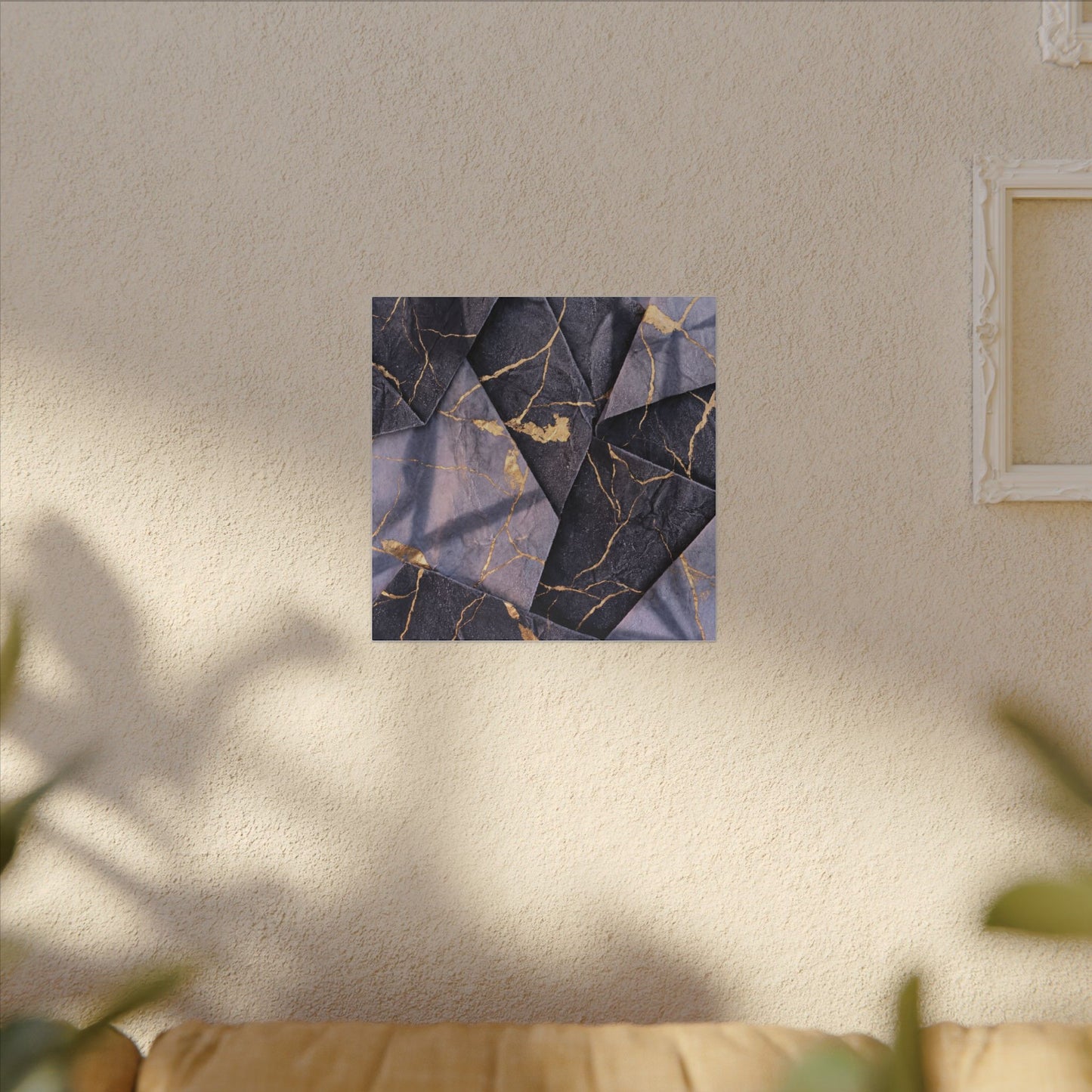 Seijaku Paper Fold Canvas Art - Kintsugi Gold Vein