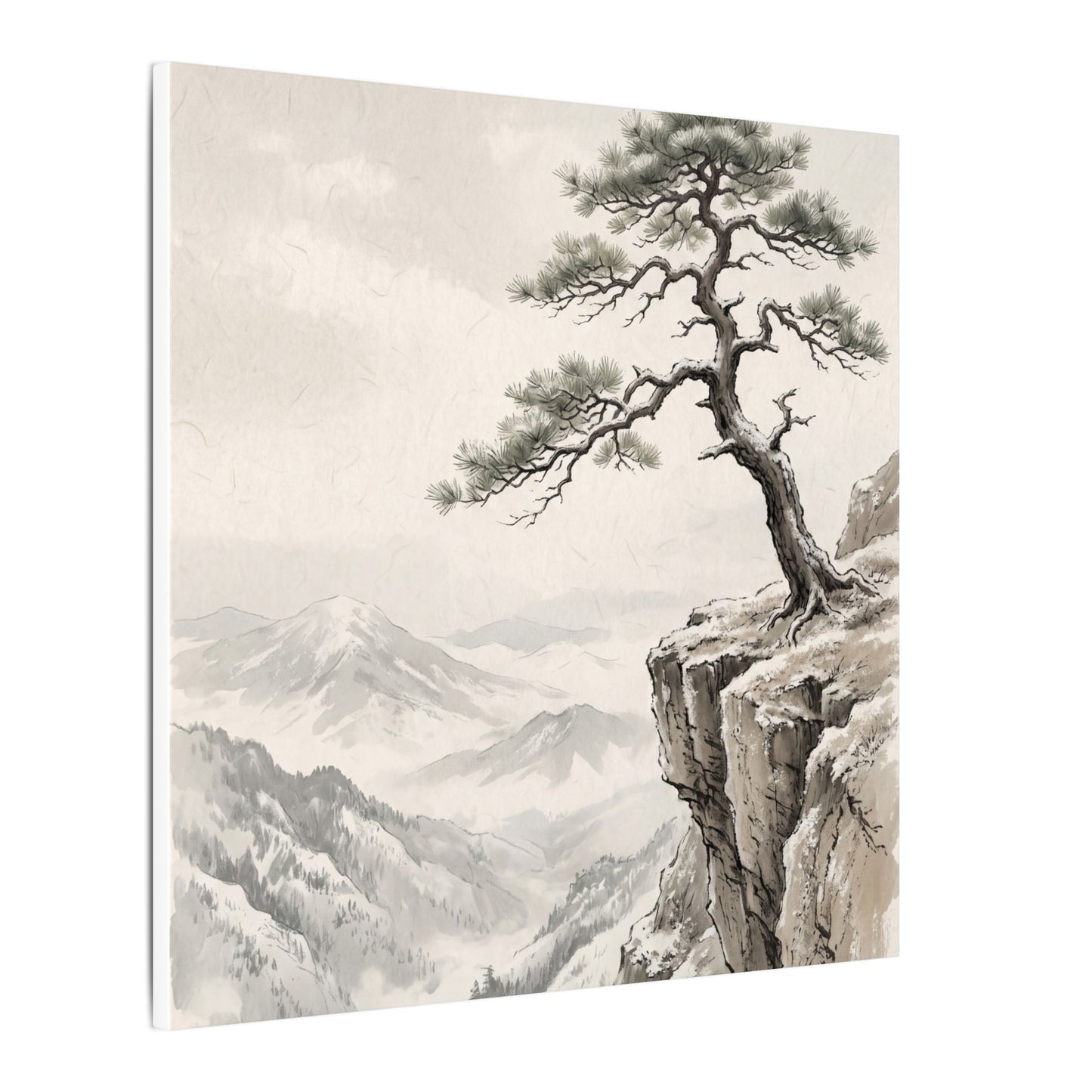 Seijaku Pine Tree Canvas Art - Japandi Japanese Pattern